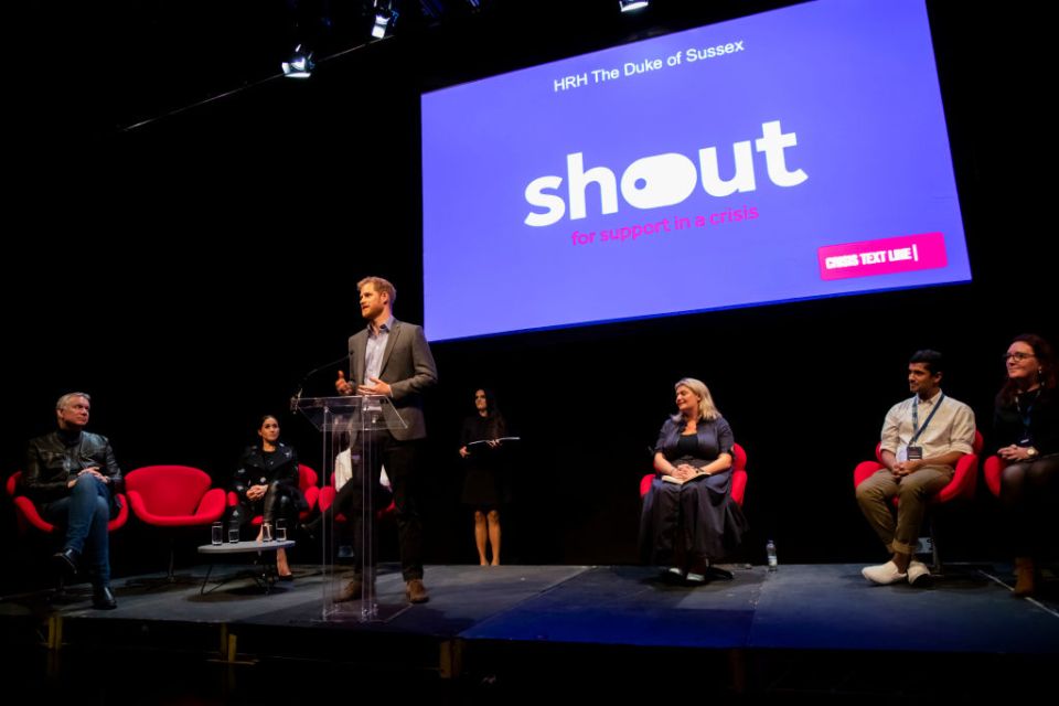 Harry and Meghan met volunteers working with Shout last May