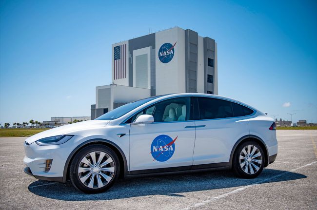 The car features the Nasa logo