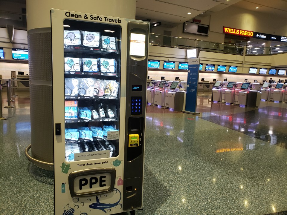  PPE now available for purchase for airport passengers at Las Vegas airport on May 16