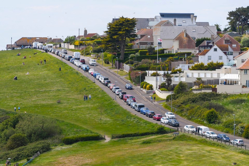  There were very few parking spaces left on the Bowleaze Cove, in Weymouth