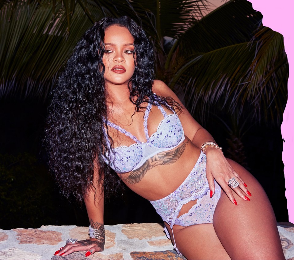  Rihanna lets her hair down in a saucy shoot for her latest Savage X Fenty line