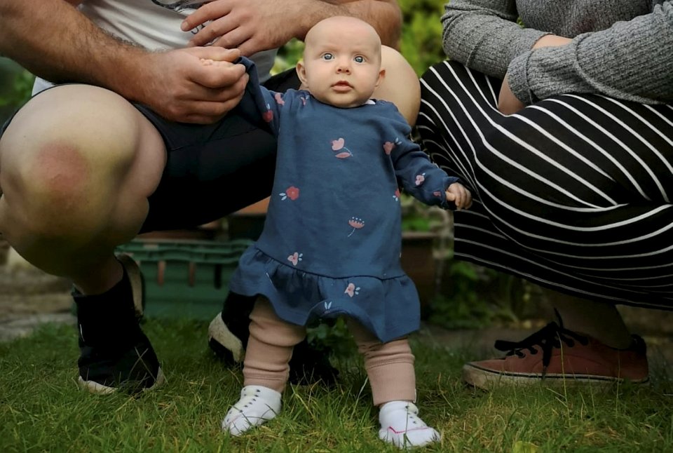 Baby Lula isn't able to walk yet, but the parents are fearing her first step might be closer than they think