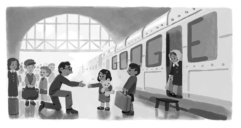 Sir Nicholas Winton is being celebrated in the Google Doodle