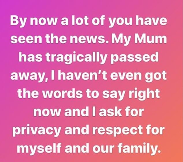  He posted a heartbreaking message on his Instagram story today