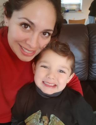 Diana Gonzalez, 35, and her son George, three, are currently living in Manchester