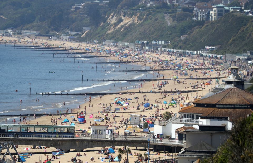  Bournemouth beach was packed this afternoon