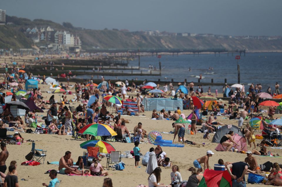  Thousands of Brits flocked to Bournemouth beach after lockdown measures were eased