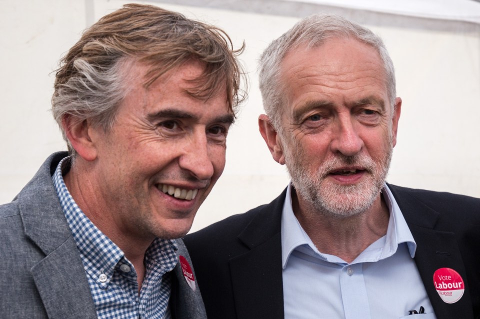  Left-wing comedian Coogan, worth an estimated £10million, was a vocal Corbyn supporter