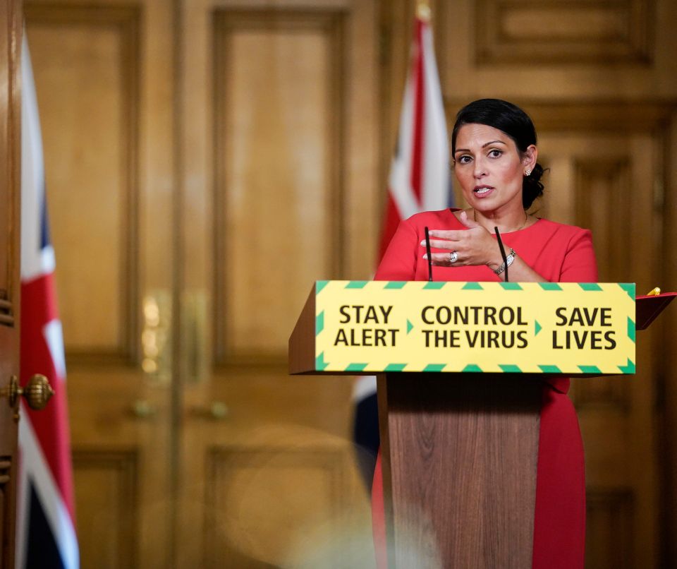  The new measures were announced yesterday by Home Secretary Priti Patel