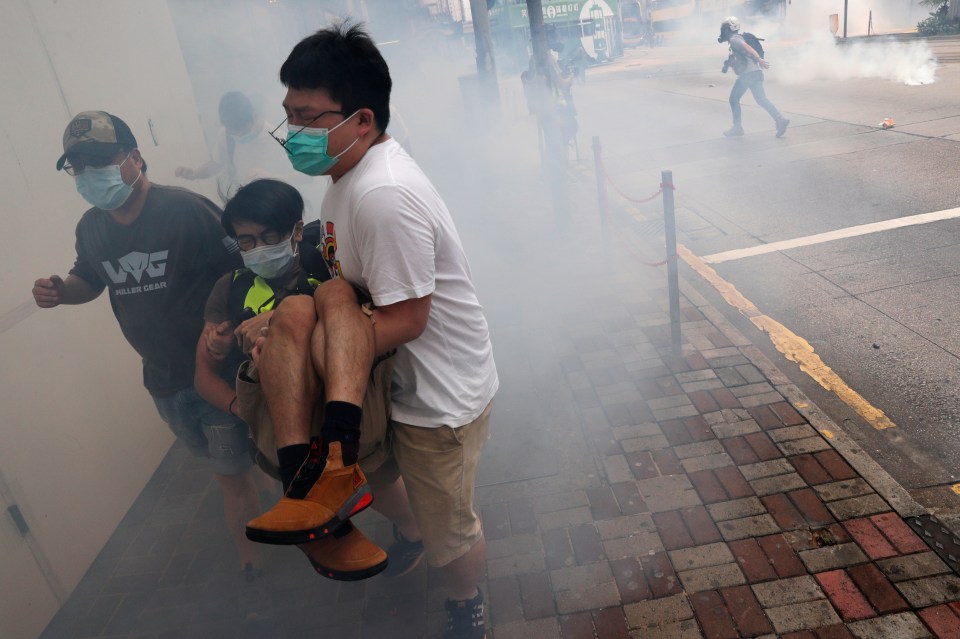  Cops claims protesters threw bricks at their officers