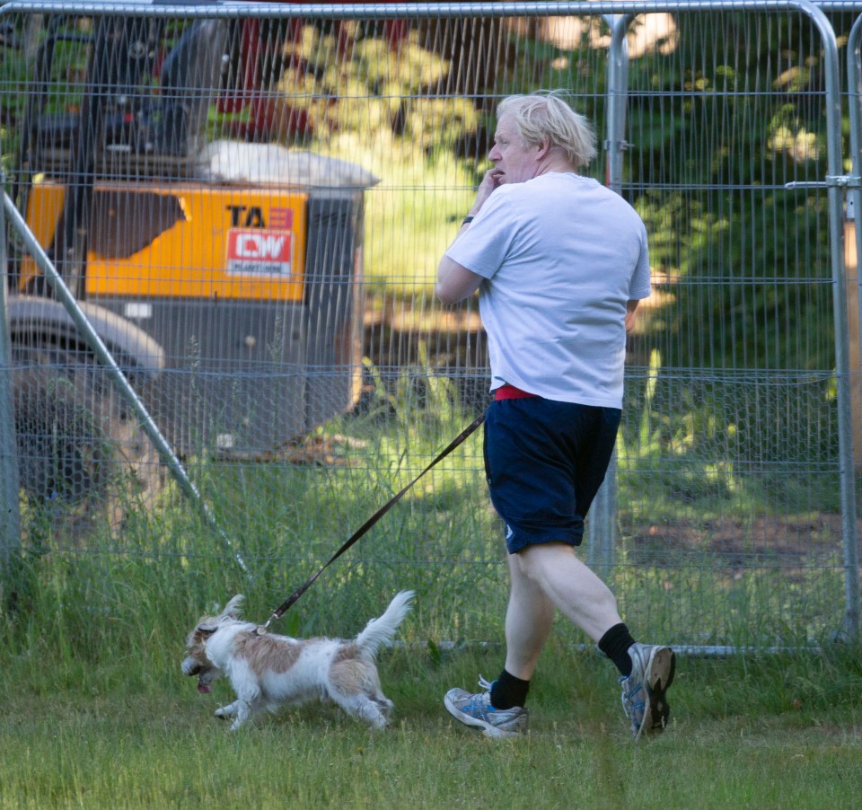  The PM swapped his usual suit and tie for a pair of black running shorts and a casual t-shirt yesterday as he held on to Dilyn’s lead