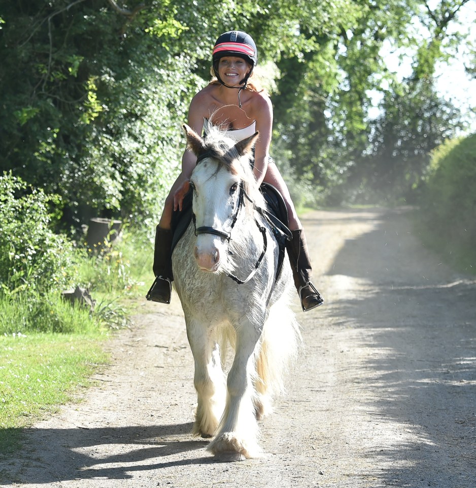  Summer seemed in her element as she cantered along country paths