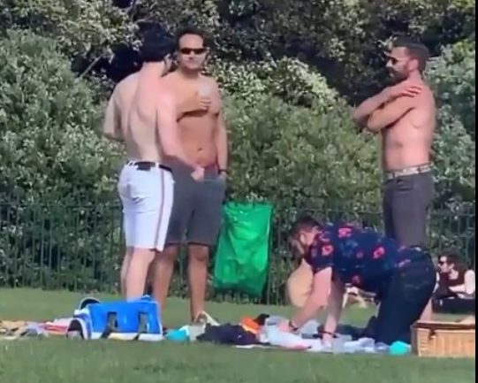  Social media images of Taoiseach Leo Varadkar  (centre, with sunglasses on) with friends in the Phoenix Park, Dublin