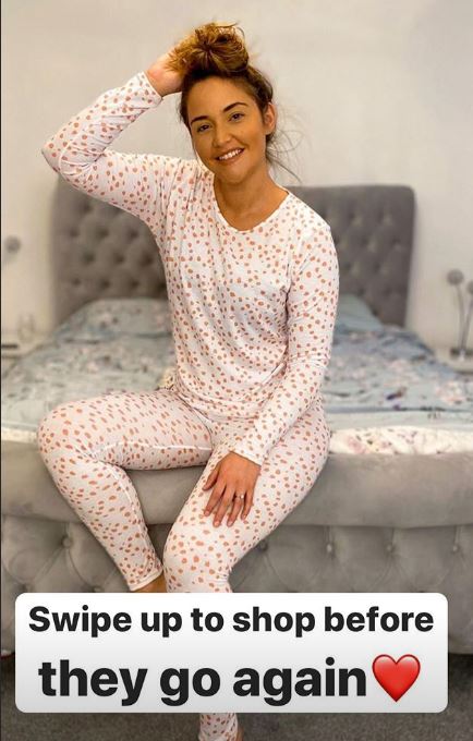  Jacqueline Joss is all smiles as promotes her In The Style pyjama range