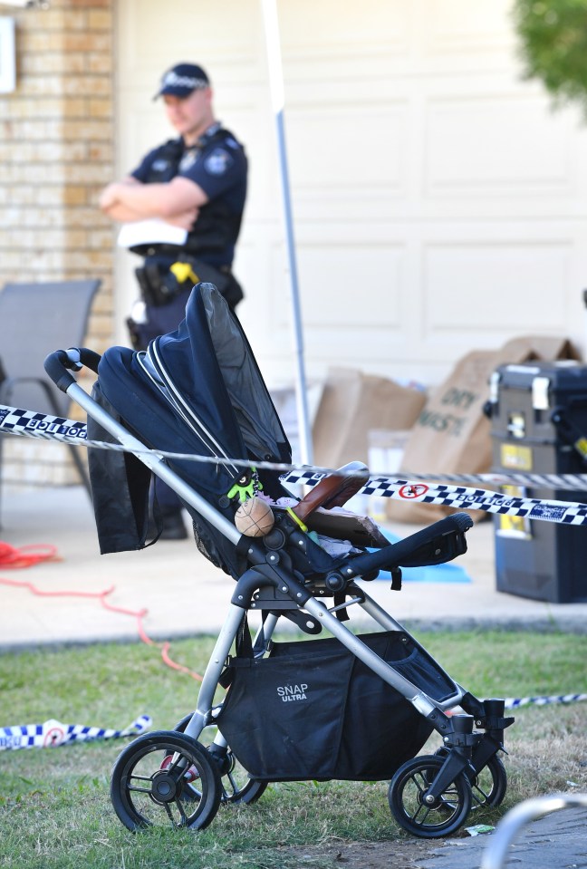  A stroller left at the scene