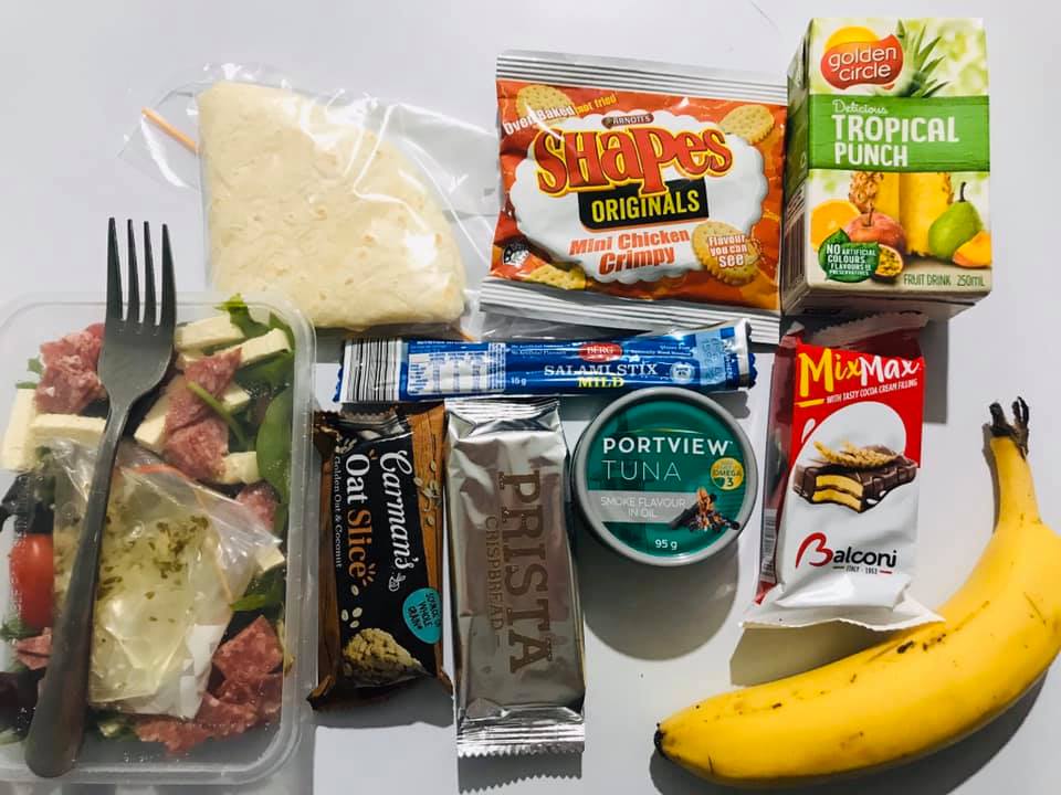 The mum shared her kid's packed lunch which included a large selection of snacks and fruit