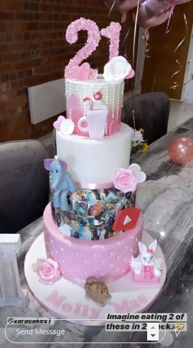  The stunning cake was customised with photos