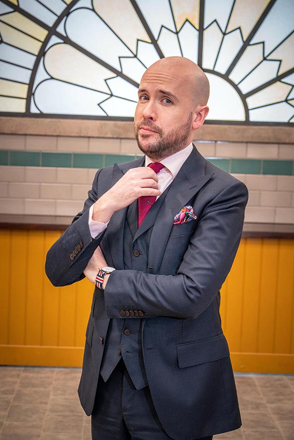 Tom Allen is known for hyperbolic comedy 