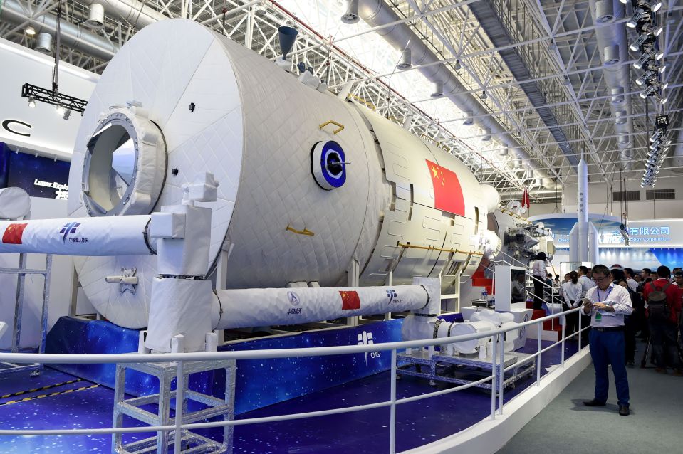 A model of the station's core module was displayed at an airshow in China in 2018