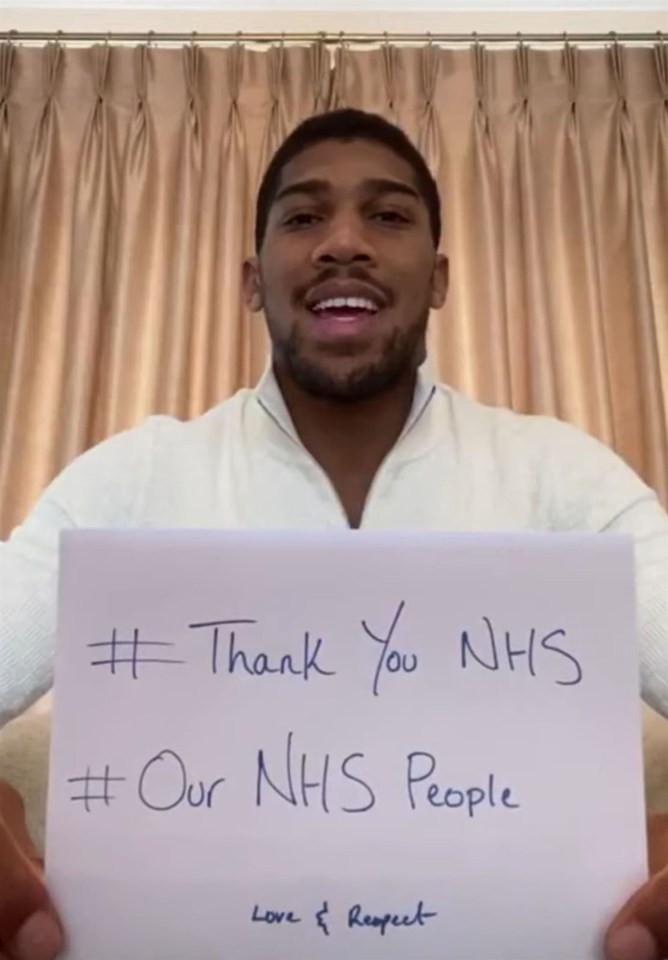  Boxing champ Anthony Joshua hails our NHS heroes as 'the true superstars'