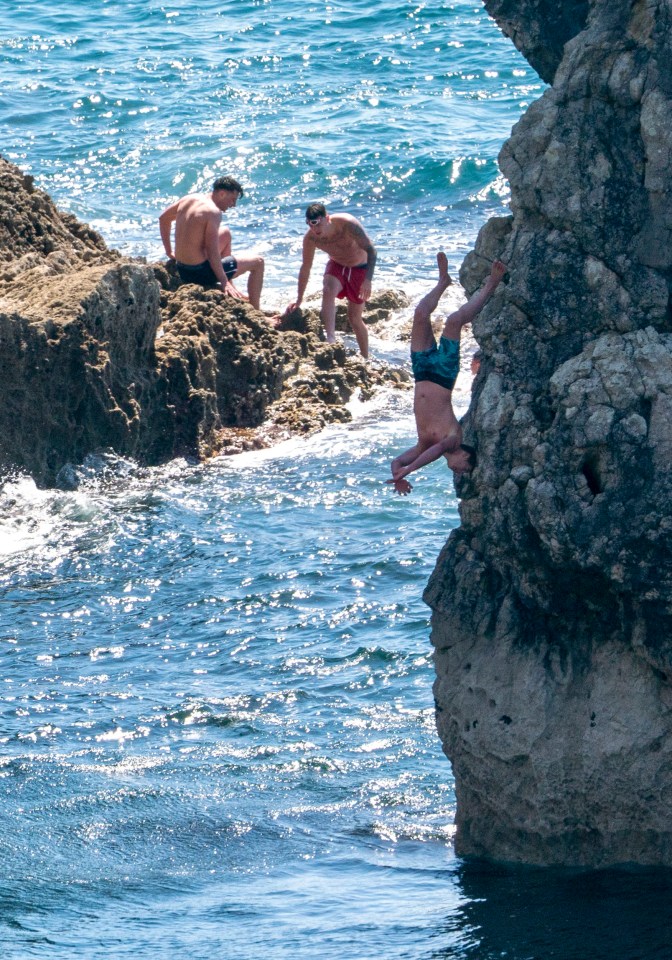 Despite the serious injuries suffered by three men on Saturday, idiots continued to leap into the sea