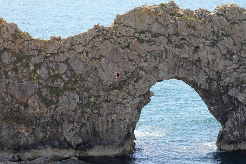 Reckless jumpers launched themselves off the cliffs yesterday – ignoring police warnings