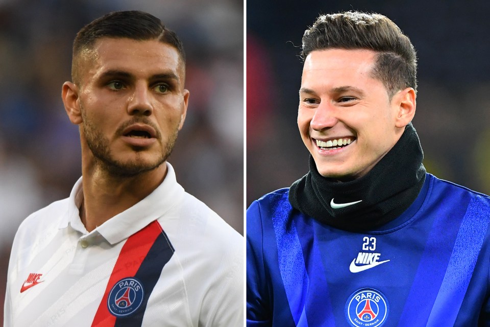  PSG ace Julian Draxler could be offered to Inter Milan in a swap deal for Mauro Icardo