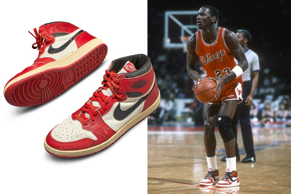  A pair of 1985 Air Jordan 1s have sold at an online auction for £460,000