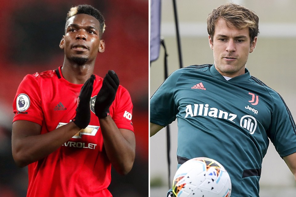  Paul Pogba and Aaron Ramsey could switch clubs in a shock transfer