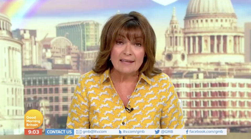  Lorraine Kelly sent her love to Kate and her family