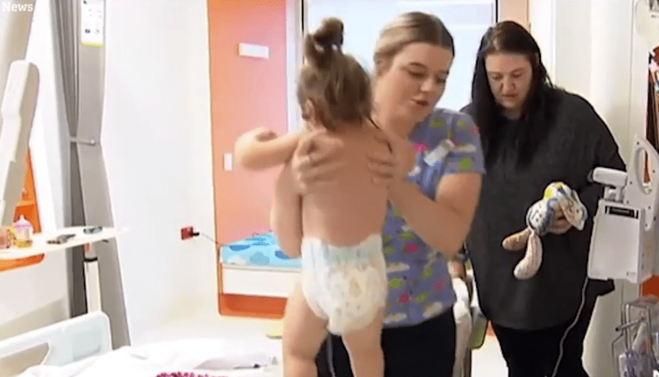  The toddler has been recovering in Monash Hospital in Melbourne, Australia