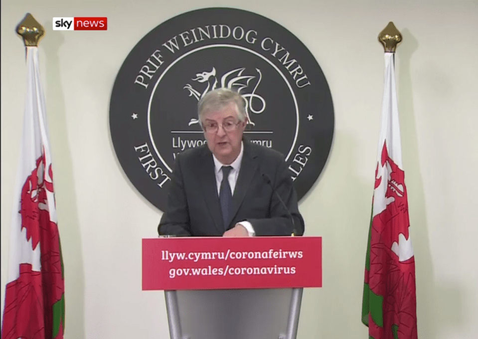  The Welsh First Minister announced three minor changes