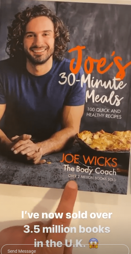  Joe's nine books have sold more than 3.5million copies