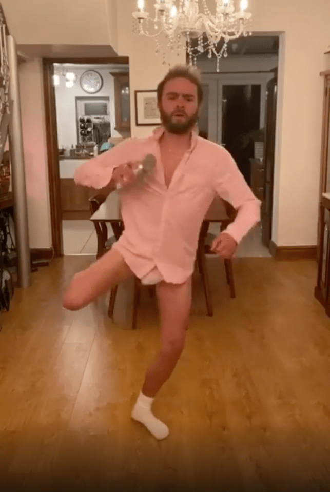  Jack P Shepherd delighted fans this morning by recreating the dance from Risky Business