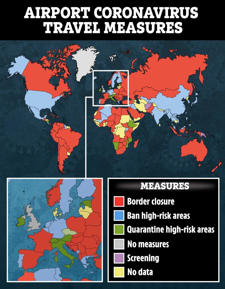 The UK's 14-day quarantine is yet to be introduced, unlike other countries