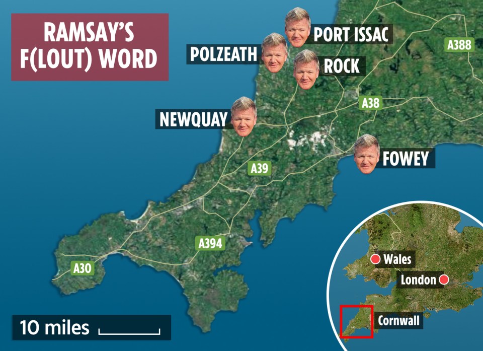  Ramsay has been criss-crossing Cornwall over the past month