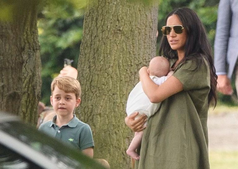 Meghan and Archie were seen at the polo in July with Kate and her kids