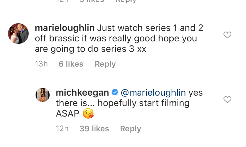  Michelle gave the fan the good news