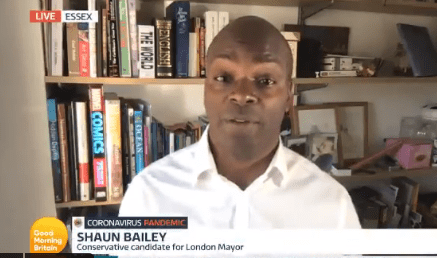  Shaun Bailey, Tory London Mayor candidate slammed Sadiq Khan this morning