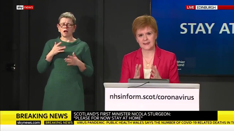  Nicola Sturgeon warned dropping the message in Scotland would be "catastrophic"