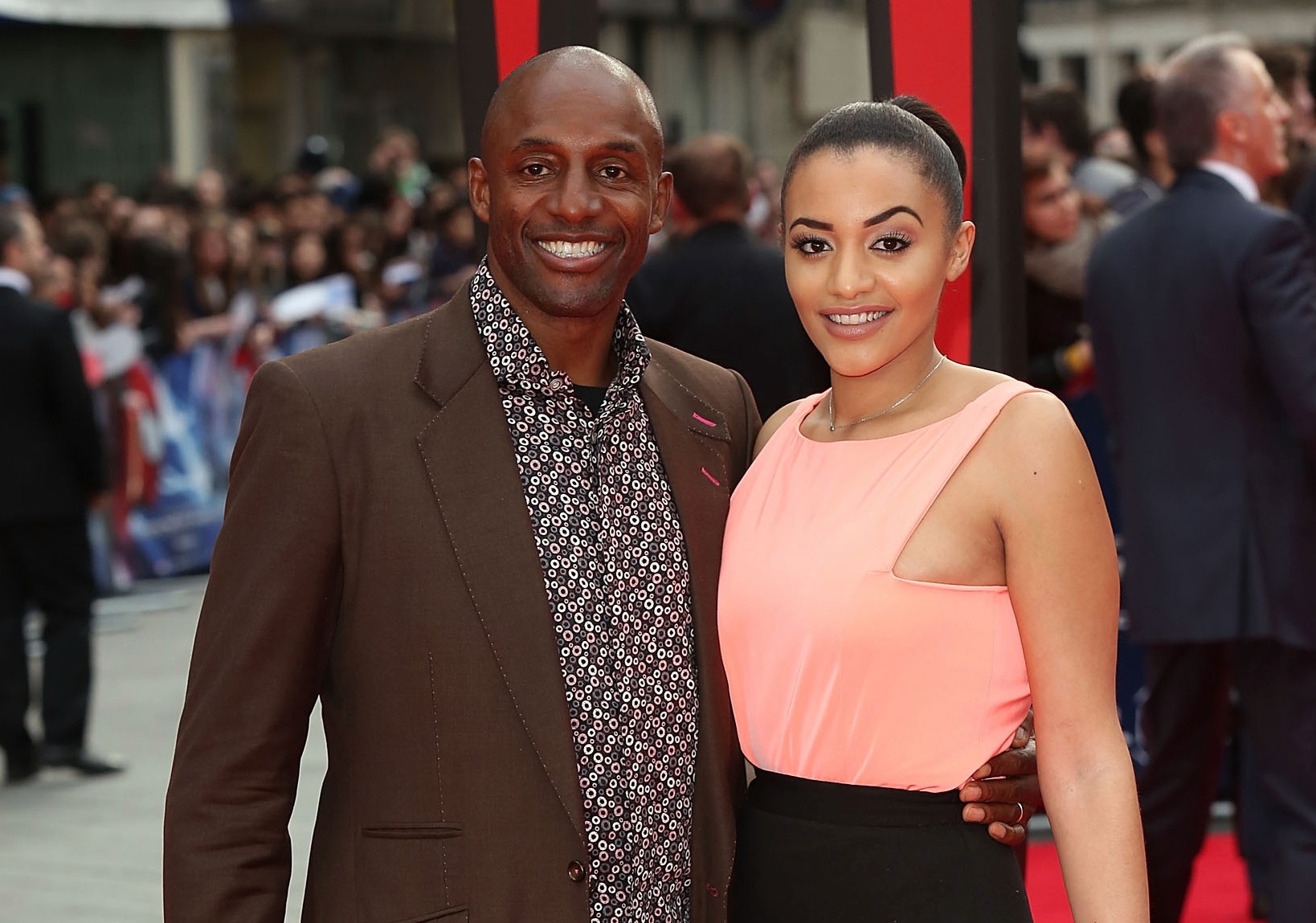 Amal Fashanu with her dad, John Fashanu