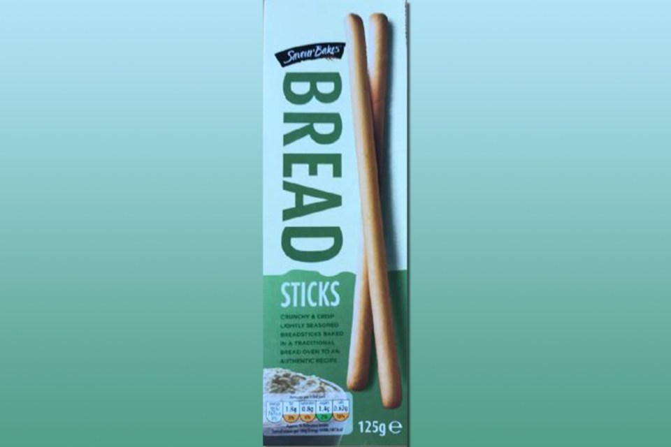 Aldi is recalling these bread sticks over fears they contain pieces of metal