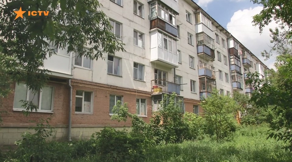 The apartment block where Sergey lives with his mother, stepfather and twin brother