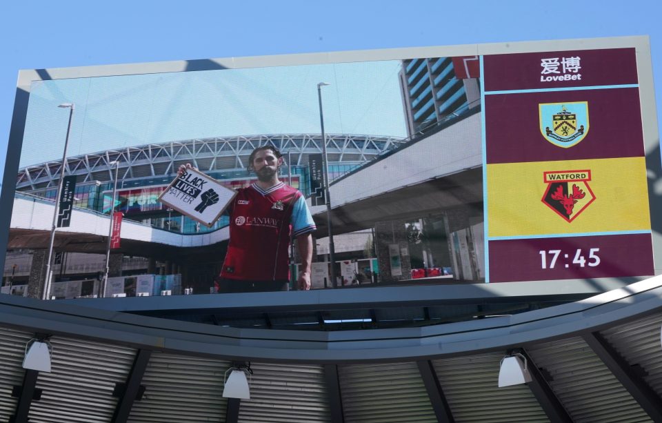  Burnley have been quick to condemn the stunt and show their support for the BLM movement