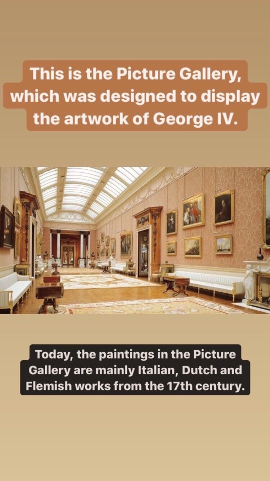 Her Majesty's numerous artwork is housed in the Picture Gallery