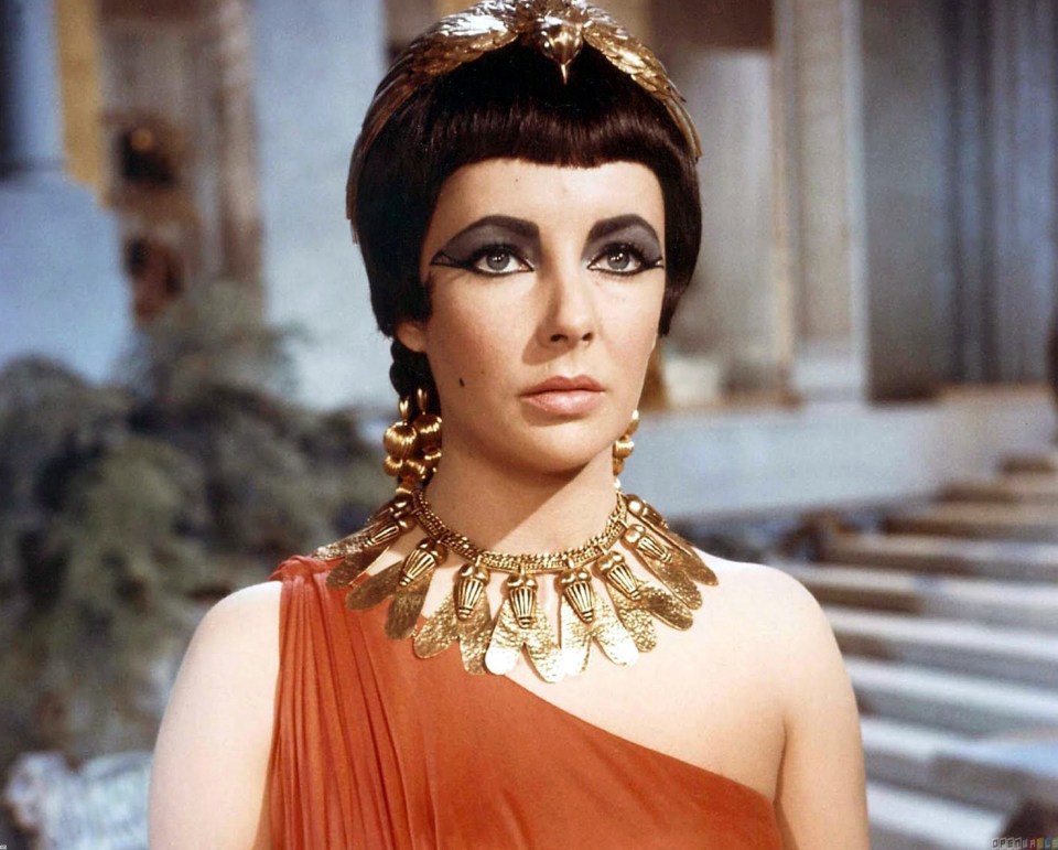 Cleopatra was played by Elizabeth Taylor in the eponymous 1963 Hollywood film