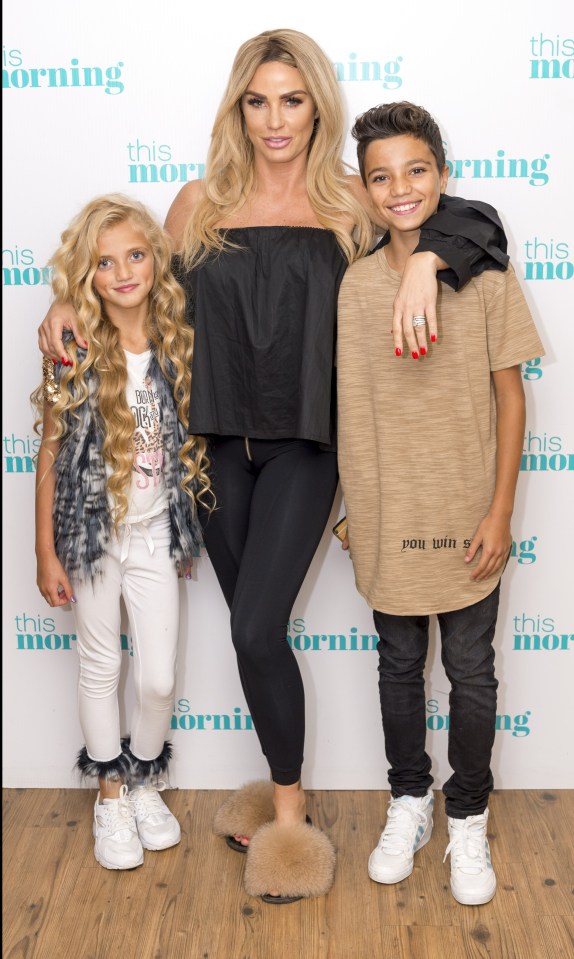 Katie Price with kids Princess and Junior