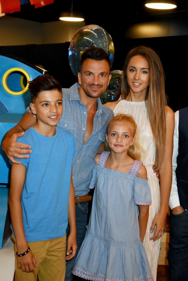 Peter Andre with wife Emily, and his children Junior and Princess from his marriage to Katie Price