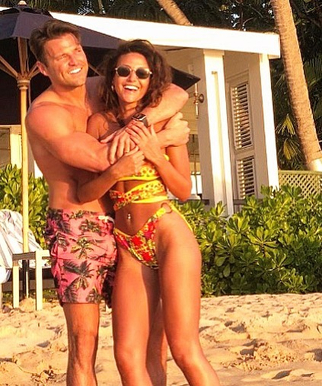 Michelle on a romantic holiday with Mark last year