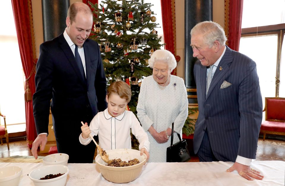 The proud dad also made a Christmas pudding with Prince George, Prince Charles and the Queen